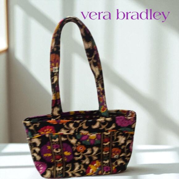 Vera Bradley Jazzy Blooms Small Double Handle Tote Organizer EUC - Picture 1 of 6